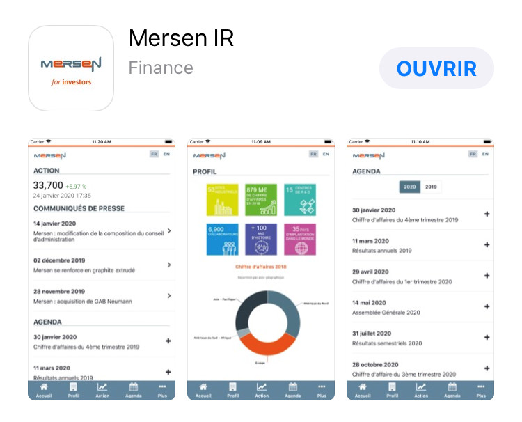 Mersen for investors app