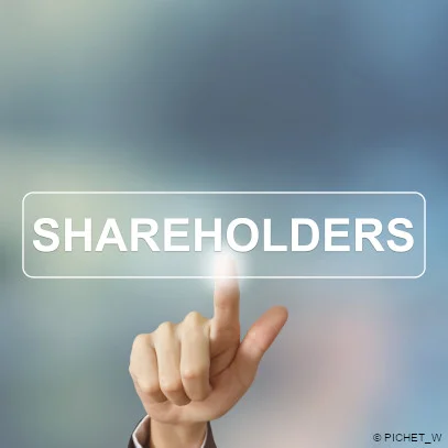 shareholders message with finger