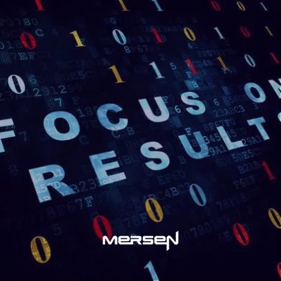 focus on results message with Mersen logo