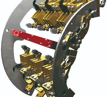 Brush for slip ring wind